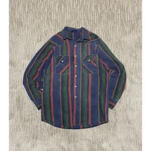 Vintage multi coloured stripped button up Dakota flannel shirt
